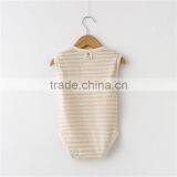 Wholesale 100% Organic Cotton Sleeveless Infant Onesie Baby Clothes Custom Logo thumbnail-2