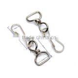 13mm Metal Iron Swivel Clasps Snap Two Hooks Rings Key Hooks DIY Key Chain Ring Nickle Color HK-014 thumbnail-5
