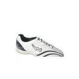 Wholesale White and Blue Mesh / PU / Rubber / EVA Lightweight Outdoor Soccer Cleats thumbnail-1