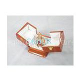 Recycled wooden perfume packaging box with printing and metal lock