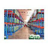 5000mm Drive Through Pallet Racking Blue / Orange Industrial Metal Shelving