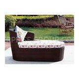 Indoor Patio Furniture Rattan Chaise Lounge With Flower Cushion thumbnail-1