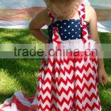 Conice Nini Children Frocks Designs Halter Polka Dot Wavy Line Clothing Sets for Girls