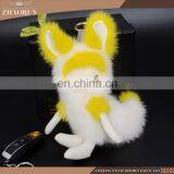 2016 Latest Keychain Rabbit Fur Ball Pompom Car Keychain