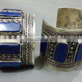 (KB-00004) Afghan Bracelet / Afghan Tribal Lapis Cuff / Kuchi Tribal Jewellery thumbnail-1