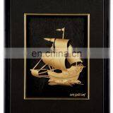 Best Promotional Gifts 24k Gold Picture Ship 3d Gold Foil Picture Pure Gold 999 thumbnail-1