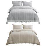 Reversible Removable Quilt Bed Full Queen Cotton Linen Blended Duvet Cover Set thumbnail-6