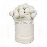 Super Soft Touch Home Textile Pompom Flannel Fleece High Quality Bed Throw Blankets for Adult thumbnail-3