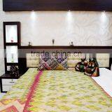 Indian Bedding Ralli Vintage Gudari Ethnic Bed Cover Bohemian Flower Designer Kantha Tapestery