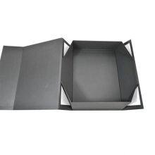 One Piece Folding Box Black and White Box Folding Magnet Flap Box Can be Customized Logo thumbnail-2