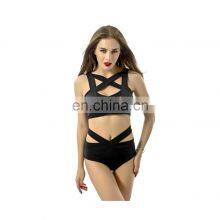 Ladies Swimsuit Low Waist Bathing Suit Swimwear Bikini Cross Strap Bikini Brazilian Sexy Bandage Halter Beachwear thumbnail-2
