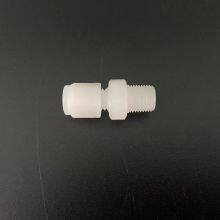 Corrosion Resistant High Temperature Plastic Tube Fittings PVDF Male Connector 1/8