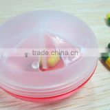 Plastic round pill case
