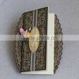 Classical Custom Wooden Laser Cut Wedding Invitation Card in Japanese thumbnail-2