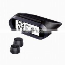 Car Alarm TPMS Factory Supply Solar Wireless Truck Tpms Tire Pressure Sensor 2 Tyre With Certificate