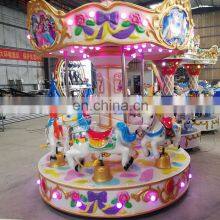 3 Seats Mini Carousel Horse Rides for Kiddie thumbnail-3