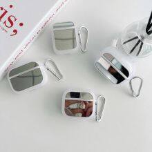 Hot Sale Mirror Earphone Case With Buckle Earbuds Cover for Airpods 1 2 Pro 3 thumbnail-1