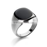 Real gold plated black man ring brand simple style ring jewelry for men cheap rings