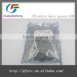 F5 White Hair Green LED