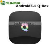 smart tv box android 5.1 Q BOX Amlogic S905 Support update Kodi and Firmware online Best Quality Q-BOX 2GB 16GB High quality