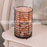 Himalayan Salt Lamp With Iron Art