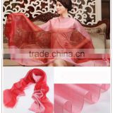 summer sunscreen scarf factory china magic bright colors silk with organza scarf,ladies' 100%pure silk scarves and shawls                        
                                                                                Supplier's Choice