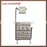 Manufacture iron wire paper stand with magazine rack