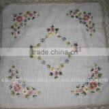Floral Lace Print Linen Embroidery Rectangle Tablecloth thumbnail-3