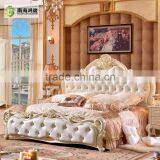 Antique Luxury Rococo European Baroque Bed French Provincial Wedding Hand Carved Wooden MDF Bedroom Set Cardboard Furniture Quality Choice thumbnail-1