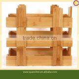 Stackable Three Layers Bamboo Office File Rack thumbnail-4