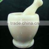Highly Polished Yellow Jade Mortar And Pestle Set Gift Crafts
