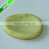 Customized 35*45MM Lemon Jade Pocket Worry Stone for Wholesale