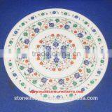 Exclusive Marble Inlay Plate Handcrafted Marble Inlay Plate