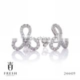 Fashion 925 Sterling Silver Earring - 244419 , Wholesale Silver Jewellery, Silver Jewellery Manufacturer, CZ Cubic Zircon AAA