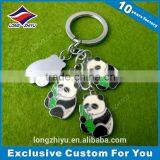 Lovely Metal Panda Cartoon Keychains With Your Own Design