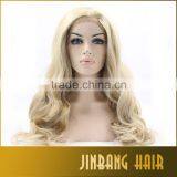 2016 High Quality Blonde Long Loose Curl Synthetic Lace Front Wigs Heat Resistant Lace Front Wigs thumbnail-2