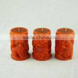 Hot Selling Manufacture Embossed Pillar Candle Gift Decoration thumbnail-3