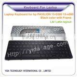 Latin Layout Laptop Keyboard for HP PAVILION 15-E000 15-N000 With Frame Black Color thumbnail-1