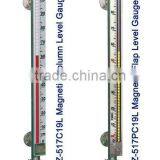 UHZ 517C19 magnetic level gauge PPR lined for Hcl tank liquid level indicator