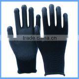 High Flex Eco-Friedly Black Nylon Water-Based PU Coated Palm Fit Gloves thumbnail-1