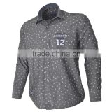 Dark Grey Wholesale Cotton mens shirts regular fit