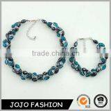 Magnetic Simple Design Silver Chain Cross Beaded Jeweley Set thumbnail-1