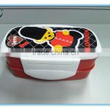 Wholesale fashional cartoon lunch box two layers of plastic lunch box food storage box lunch box for microwave