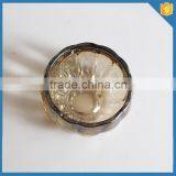 Vintage Pumpkin Bowl Gold Glass Fluted Edged thumbnail-2