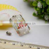 China Factory Customized 3D Photos Crystal Perfume Bottle Pendant Kartoon Monkey DIY Rice Art Pendant for Children Necelace thumbnail-5