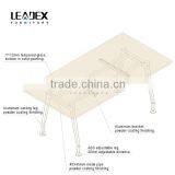 Modern Moving Cabinet Return Black Tempered Modern Glass Office Desk thumbnail-4