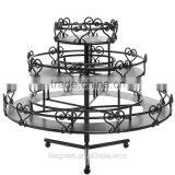 3-Tier Rotating Metal Nail Polish Display Stand thumbnail-1