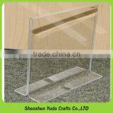 Horizontal T Sign Holder Perspex Menu Stand Acrylic Price Tag Holder