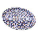 Custom Logo Beautiful Metal Tin Plate Round Bread Tin Tray thumbnail-4