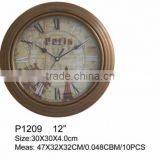 Cheap Old Style Round Plastic Wall Clock thumbnail-3
